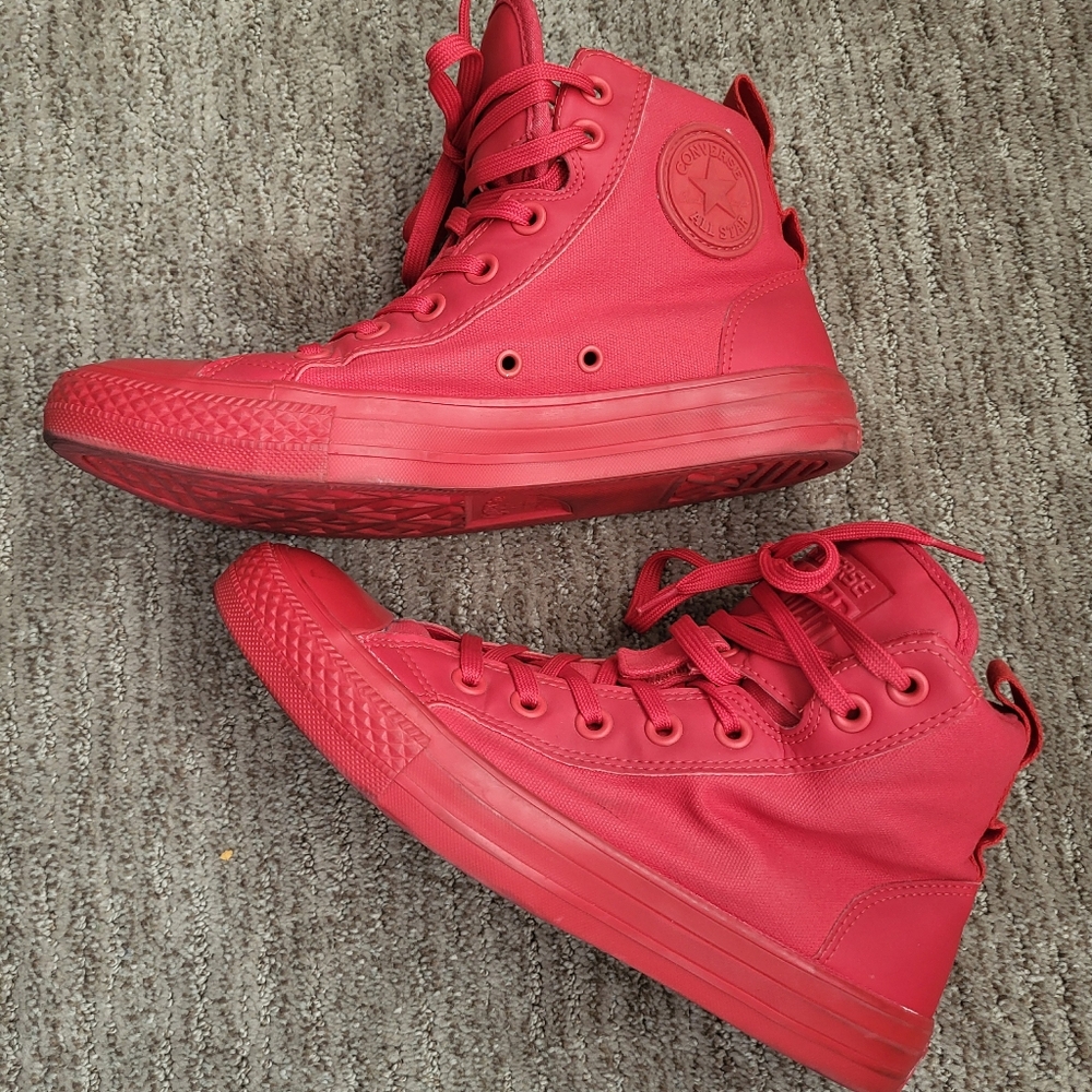Converse Rubber Red All Stars Chuck Taylor Guard High Top sz 6 mens 8 wo… - Picture 2 of 10